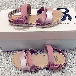 SO Grayce Pink Metallic Toddler Sandal
